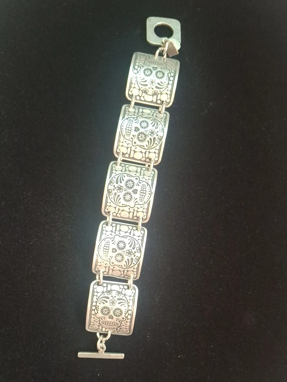 Day of the Dead Sugar Skull Link Bracelet